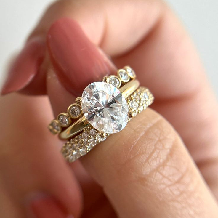 Vintage Traditional Zirconia Ring Set