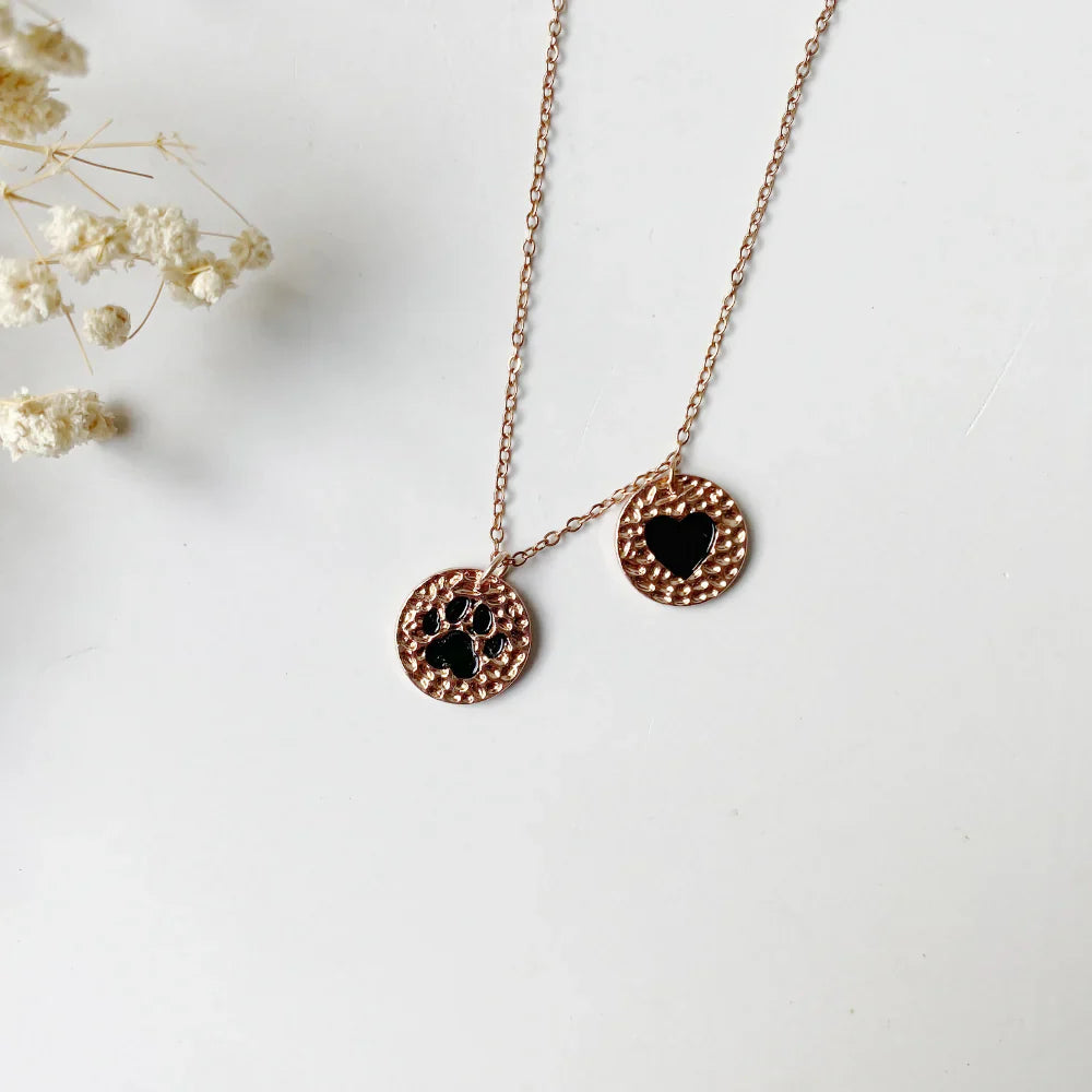 Dainty Paw Heart Necklace