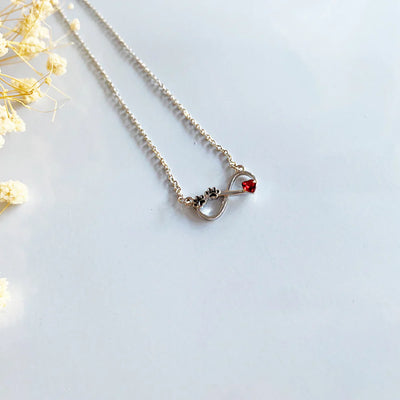 Infinity Paw Print Necklace