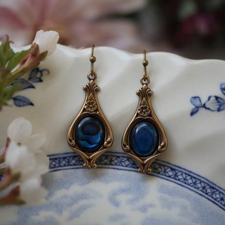 Boho Inlaid Stone Gold Earrings