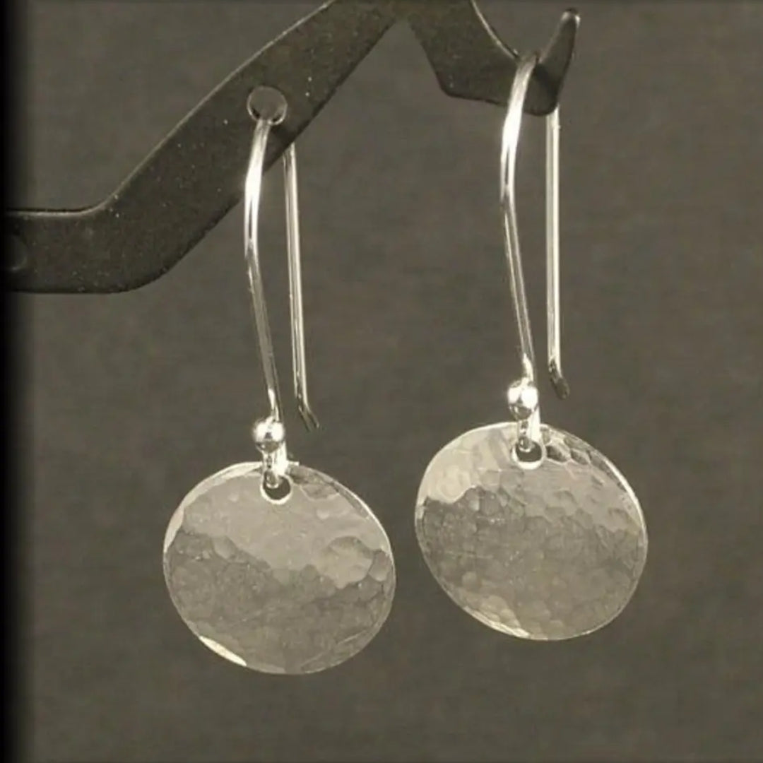 Vintage Silver Plated Rounded Earrings