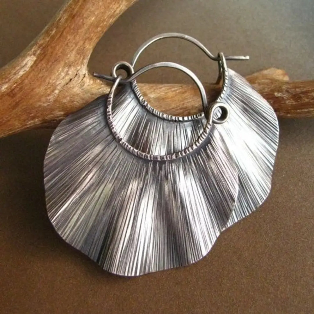 Vintage Silver Shell Earrings