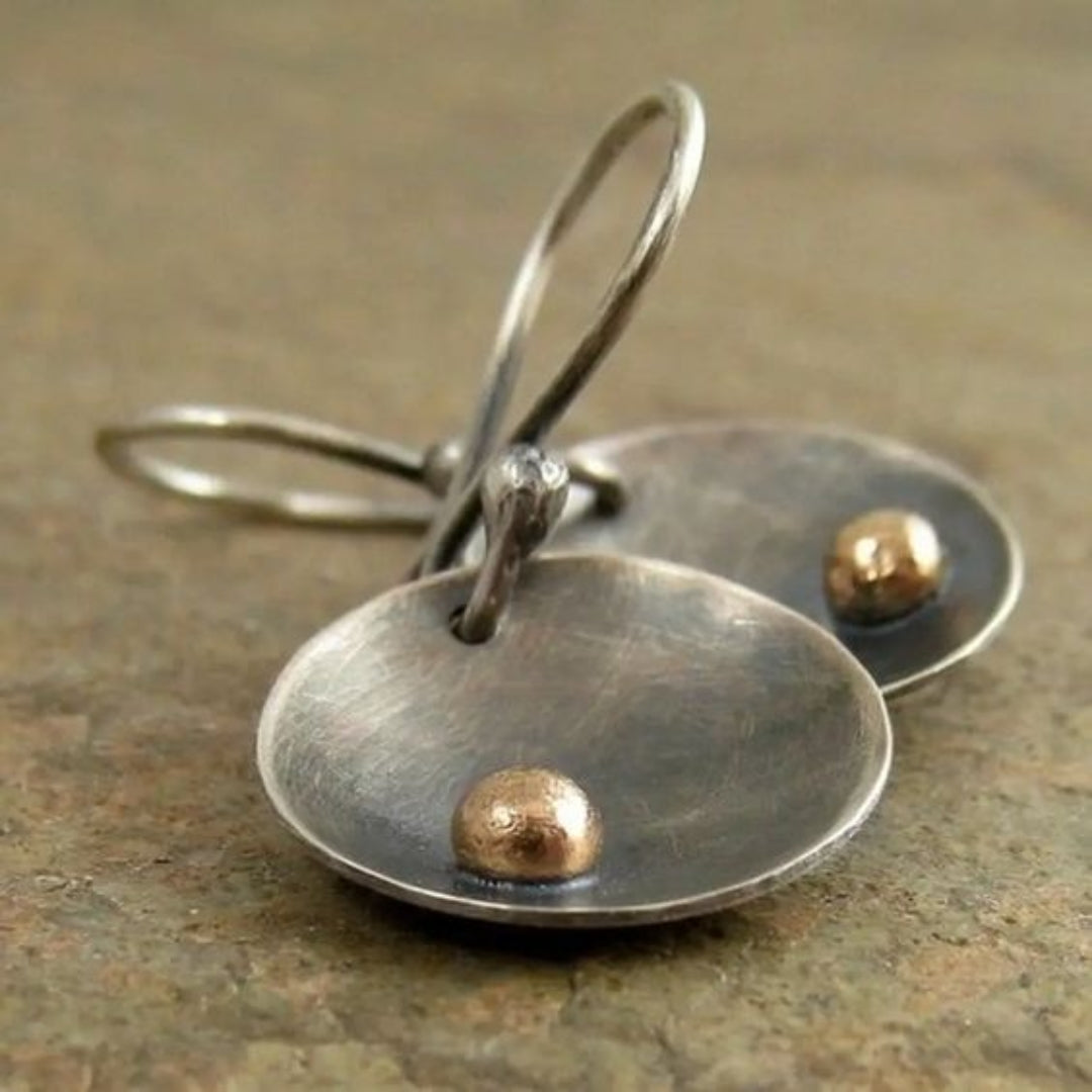 Vintage Rounded Silver Earrings