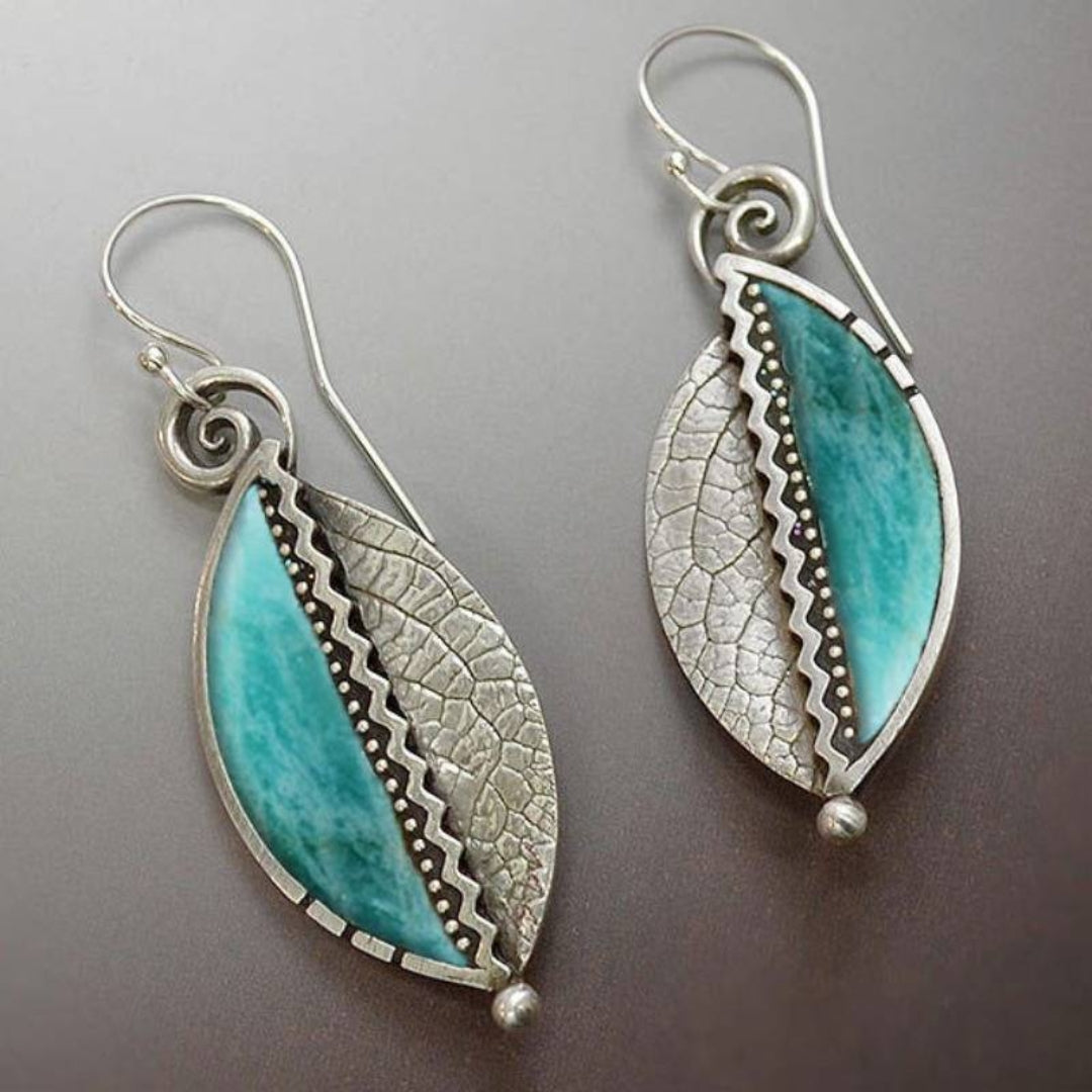 Vintage Blue Turquoise Earrings