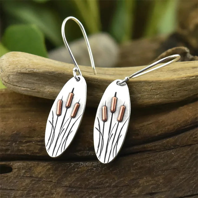 Tulip Silver Plated Earrings
