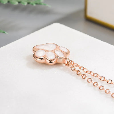 Necklace with Silver Paw Pendant