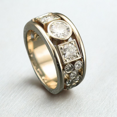 Vintage Gold Zirconia Ring
