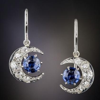 Vintage Blue Moonlight Earrings