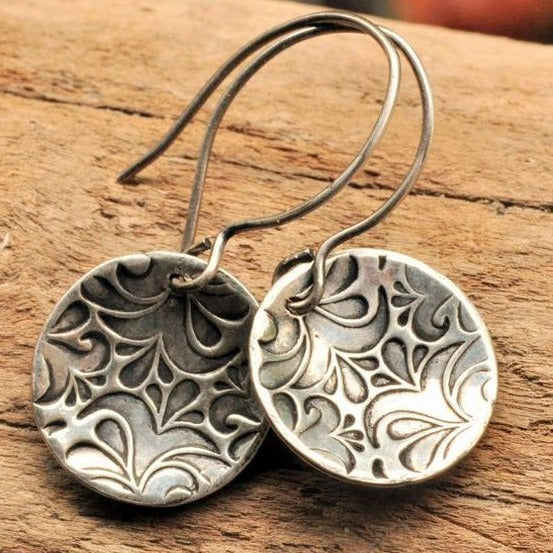 Vintage Silver Rounded Earrings