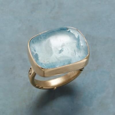 Vintage Blue Inlaid Stone Gold Ring