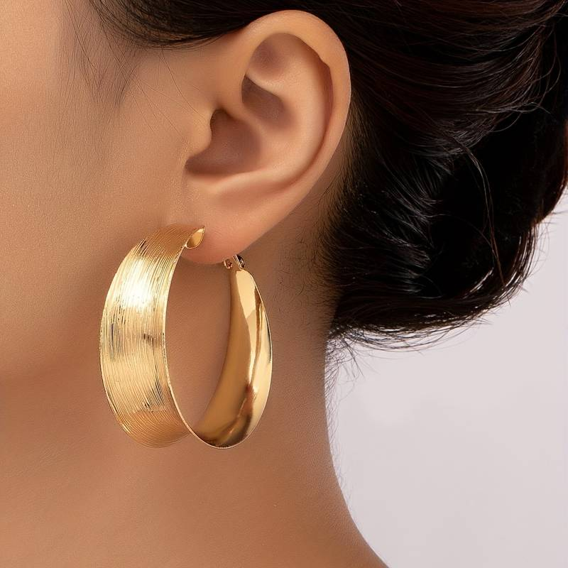 Vintage Golden Hoop Earrings