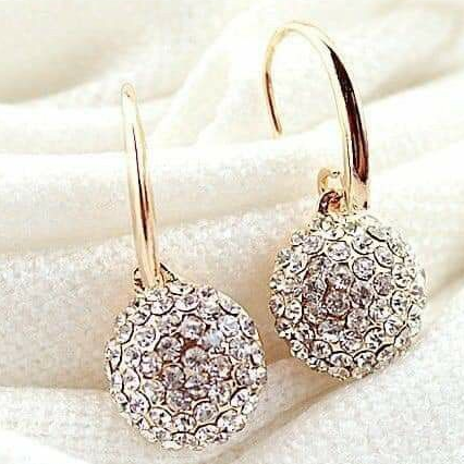 Vintage Bright Drop Gold Earrings