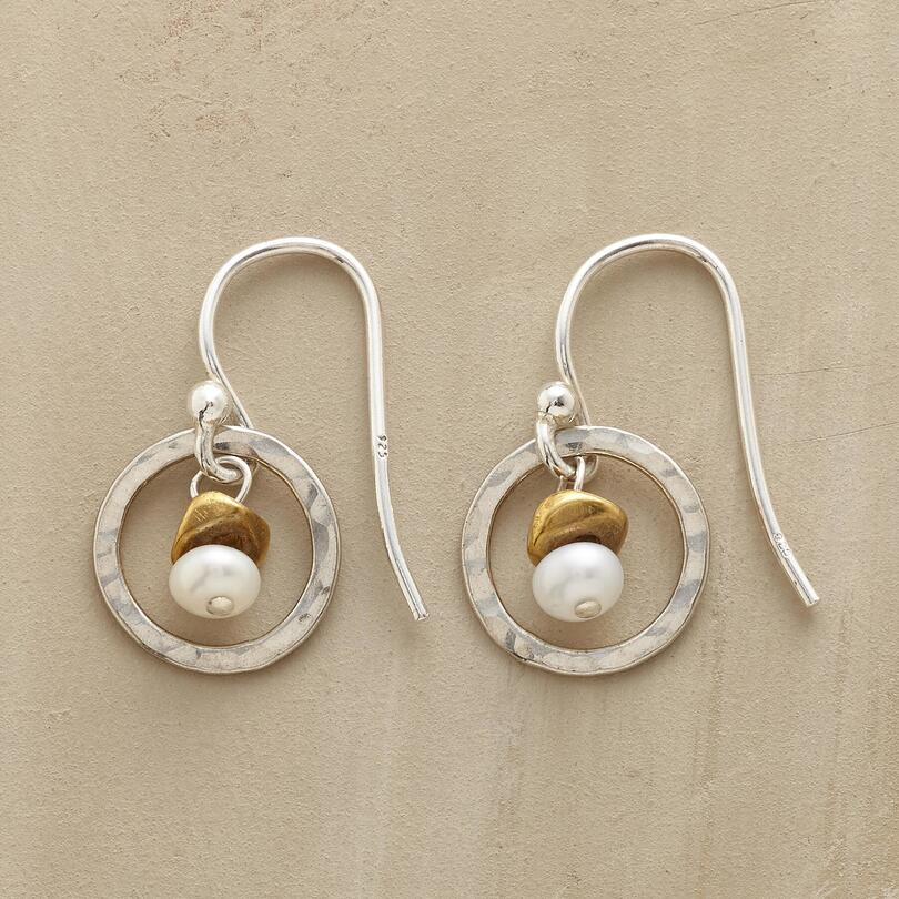 Vintage Rounded Pearl Silver Earrings