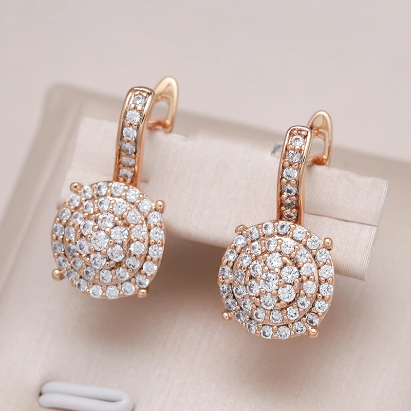 Elegant Bright Rounded Gold Earrings