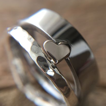 Vintage Silver Plated Heart Ring