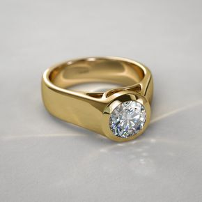 Vintage Inlaid Crystal Gold Ring