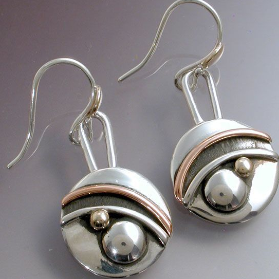 Vintage Silver Pearl Rounded Earrings