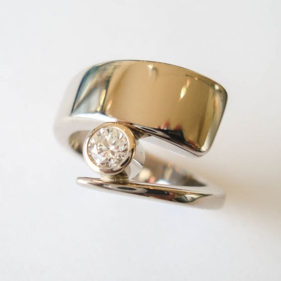 Vintage Glass Gold Ring