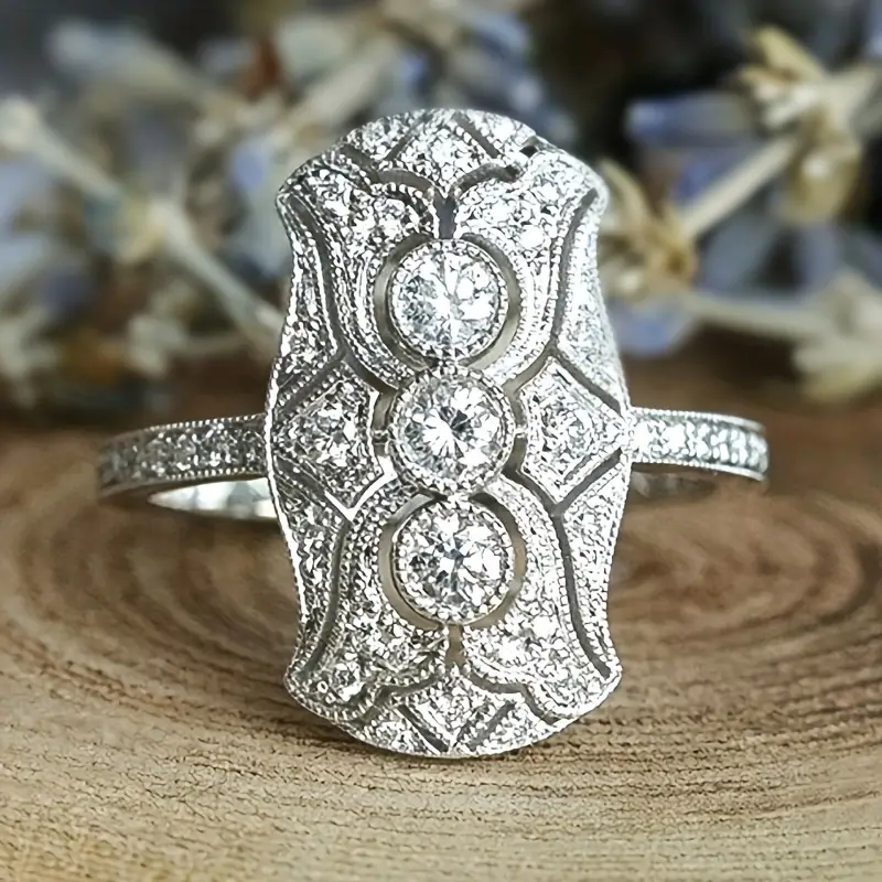 Vintage Brilliant Silver Ring