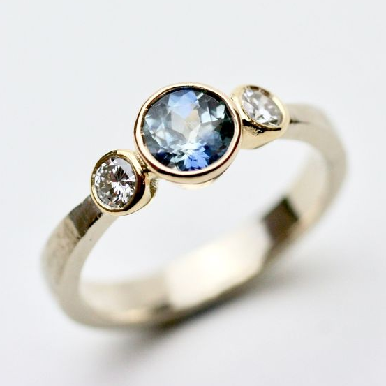 Vintage Cosmic Blue Glass Ring