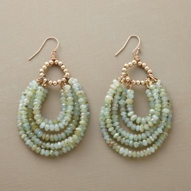 Vintage Green Beads Earrings