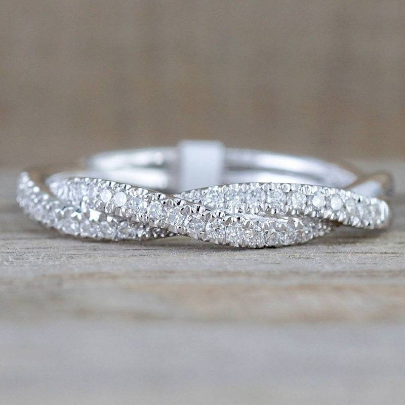 Vintage Braided Bright Silver Ring