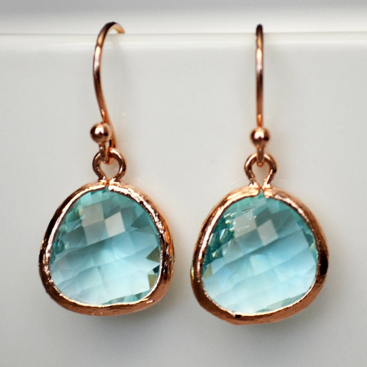 Vintage Turquoise Rose Earrings