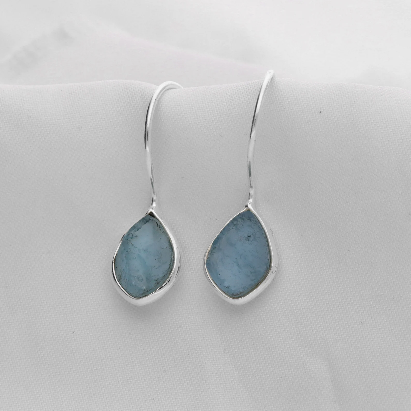 Vintage Blue Drop Stone Earrings