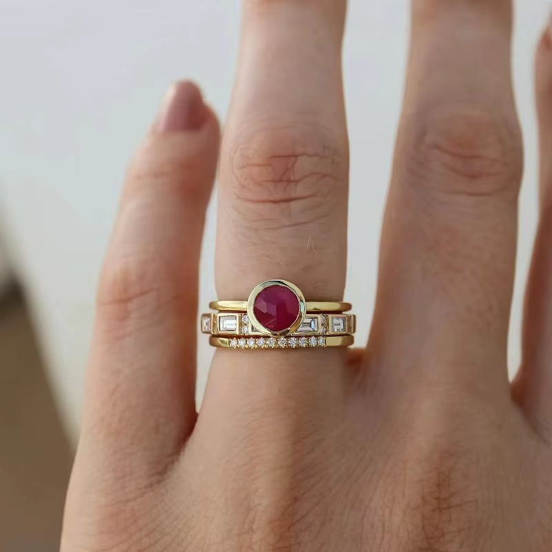 Vintage Red Ring Set