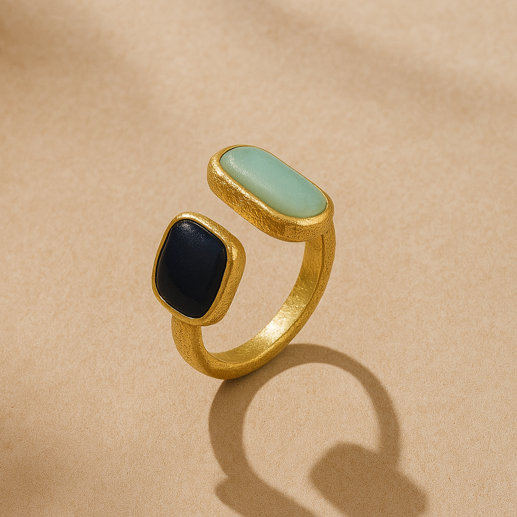 Stone Balance Gold Ring