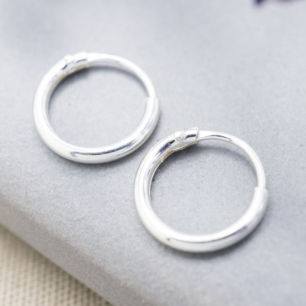 Silver Plated Hoop Earrings