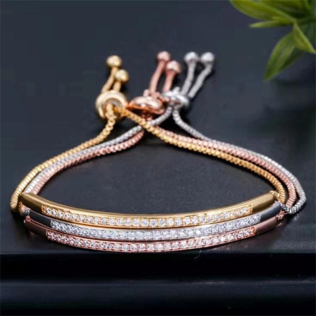 Zirconia Bracelet in Gold and Silver