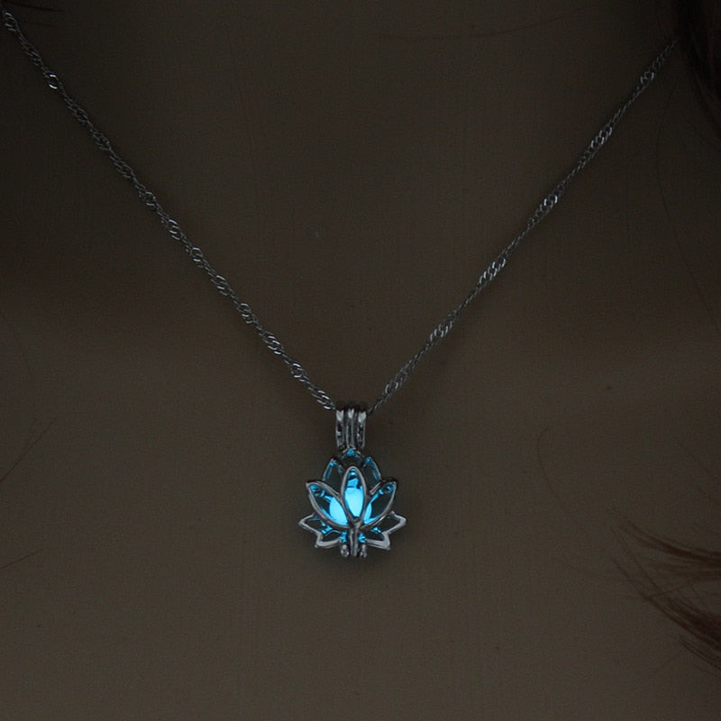 Luminous Lotus Flower Pendant