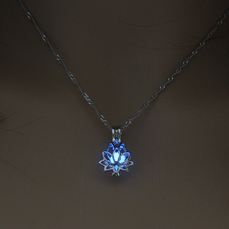 Luminous Lotus Flower Pendant