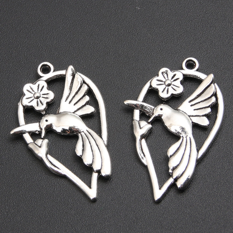 Vintage Hummingbird Silver Earrings