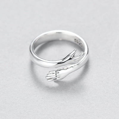 Silver Adjustable Hug Ring