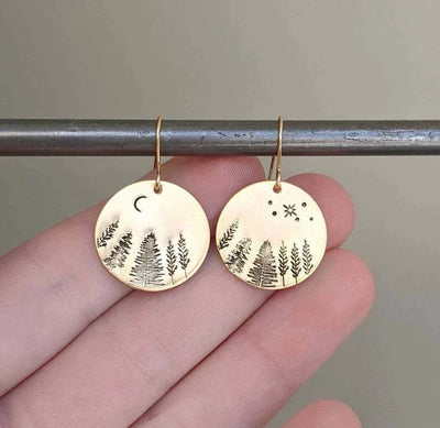 Starry Night Boho Earrings in Gold