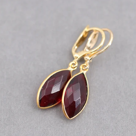 Garnet Crystal Earrings