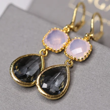 Black Crystal Earrings