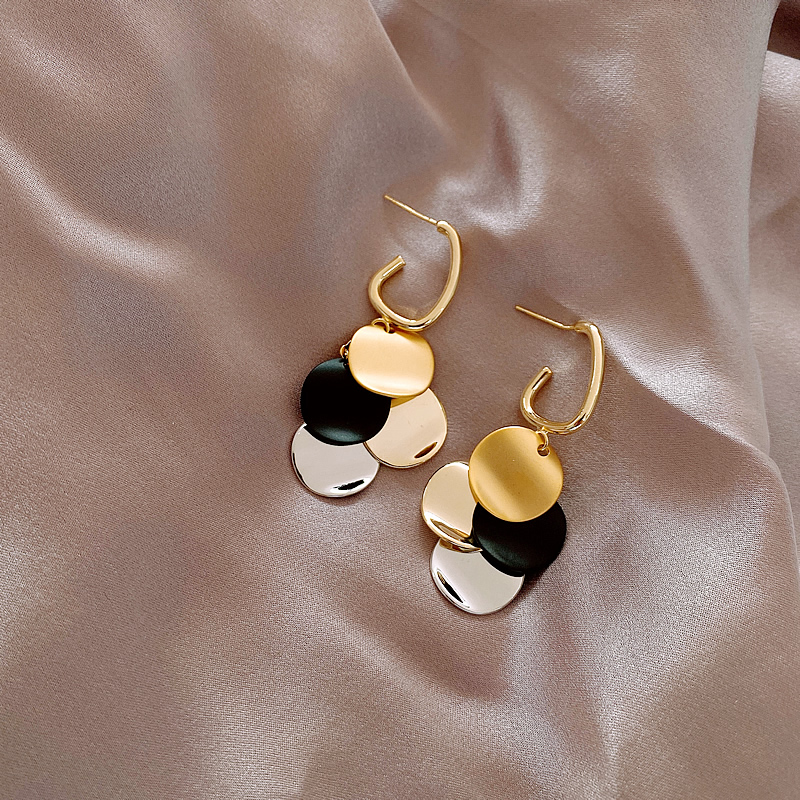 Golden Multi Plate Earrings