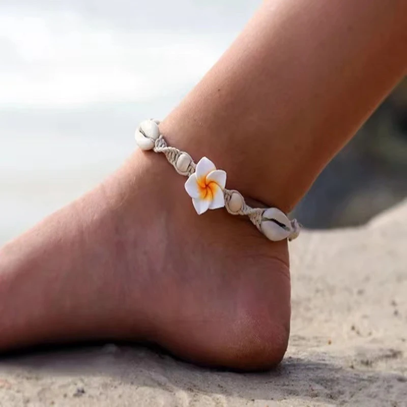 Vintage White Blossom Ankle Bracelet