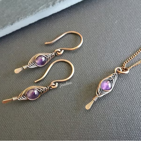 Vintage Purple Crystal Set