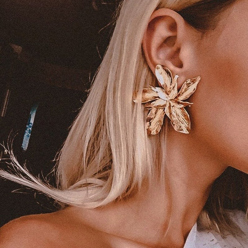 Lucky Golden Flower Earrings