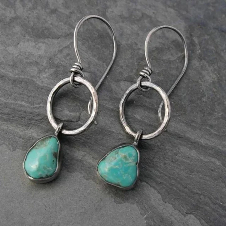 Vintage Turquoise Stone Earrings