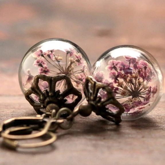 Vintage Nature Crystal Earrings