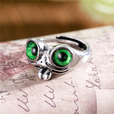 Vintage Adjustable Happy Frog Ring