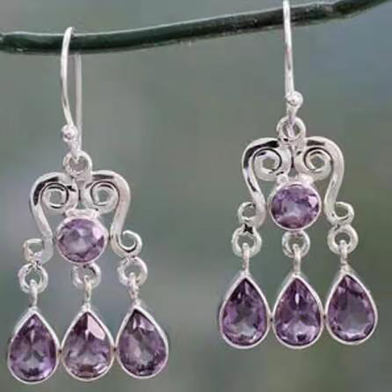 Vintage Purple Rain Earrings