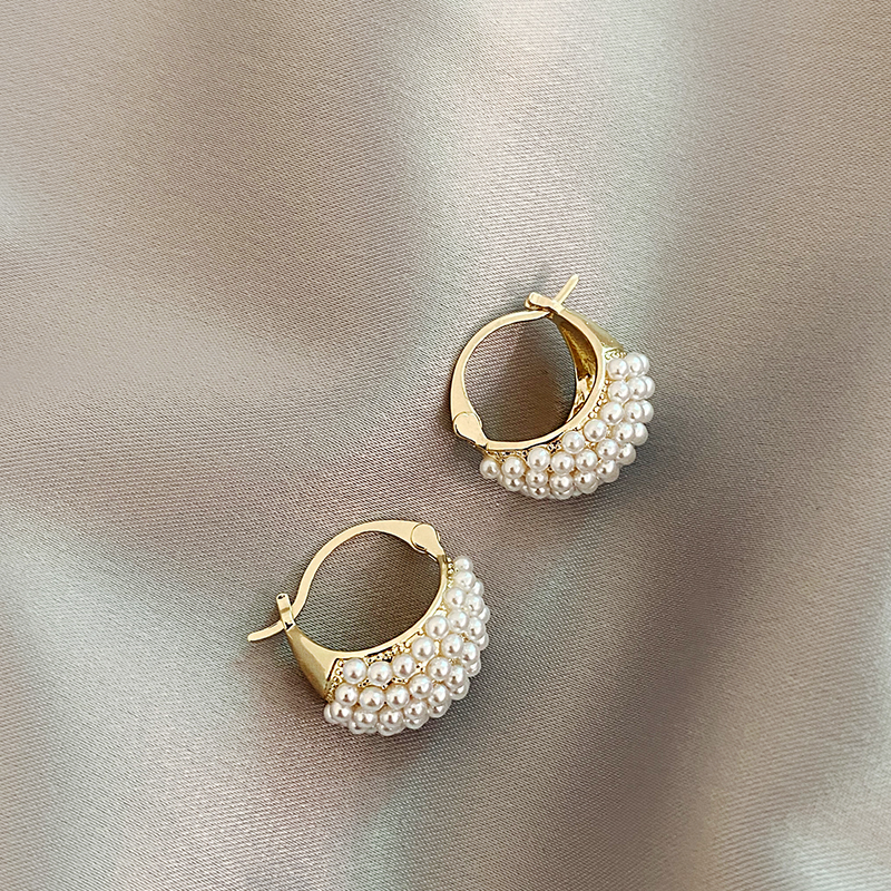 Elegant Pearl-encrusted Earrings