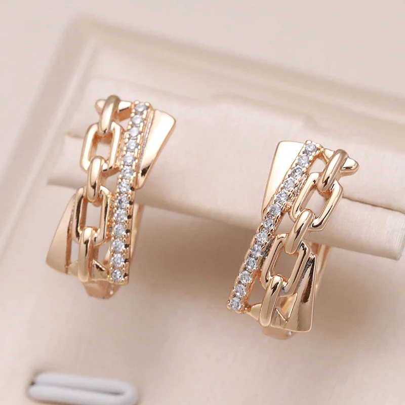 Elegant Golden Chained Earrings