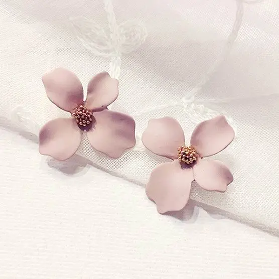 Elegant Pink Blossom Earrings